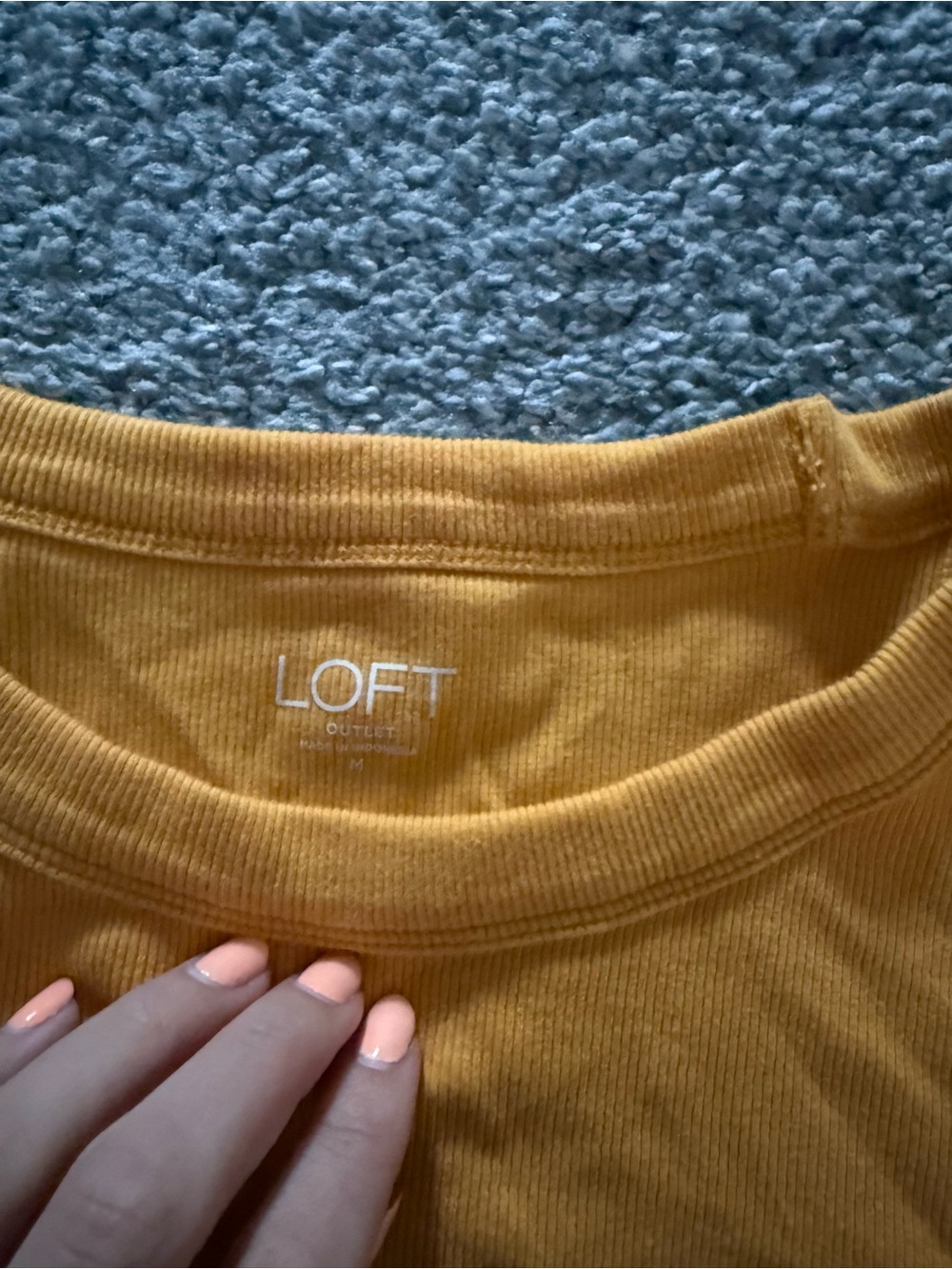 LOFT Golden Yellow Ribbed Tank - Picture 2 of 3